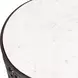 Belmont Dark Bronze and White Round Outdoor Marble Top Side Table