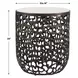 Belmont Dark Bronze and White Round Outdoor Marble Top Side Table