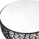 Sabena Dark Bronze and White Round Outdoor Marble Top Coffee Table