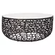 Sabena Dark Bronze and White Round Outdoor Marble Top Coffee Table