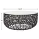 Sabena Dark Bronze and White Round Outdoor Marble Top Coffee Table