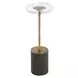 Monterey Antique Brass and Black Oval Glass Top Accent Table