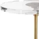 Monterey Antique Brass and Black Oval Glass Top Accent Table