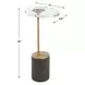 Monterey Antique Brass and Black Oval Glass Top Accent Table