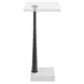 Riverton Black and White Square Crystal Top Drink Table