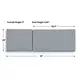 Kingsley Charcoal Gray Upholstered Outdoor 78" Pool Chaise Cushion