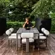 Bolster Back Oyster White Upholstered Outdoor Dining Chair