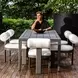 Bolster Back Oyster White Upholstered Outdoor Dining Chair