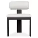 Bolster Back Oyster White Upholstered Outdoor Dining Chair