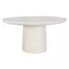 Alden Warm White Outdoor 60" Round Dining Table