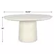 Alden Warm White Outdoor 60" Round Dining Table