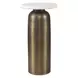 Reiss Antique Brass and White Round Marble Top Drink Table