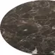 Somerset Dark Bronze and Emperador Brown Round Marble Top Accent Table