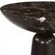Somerset Dark Bronze and Emperador Brown Round Marble Top Accent Table