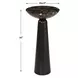 Somerset Dark Bronze and Emperador Brown Round Marble Top Accent Table