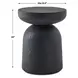 Carlisle Black Outdoor Round Accent Table
