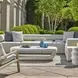 Leyton Warm White Outdoor Oval Coffee Table