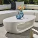 Leyton Warm White Outdoor Oval Coffee Table