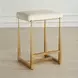 Midas White Upholstered Counter Height Stool