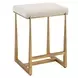 Midas White Upholstered Counter Height Stool