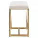 Midas White Upholstered Counter Height Stool