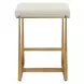 Midas White Upholstered Counter Height Stool