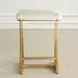 Midas White Upholstered Counter Height Stool