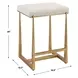 Midas White Upholstered Counter Height Stool