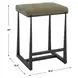 Midas Moss Upholstered Counter Height Stool
