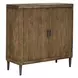 Belmont Light Walnut and Matte Black 2 Door Accent Cabinet
