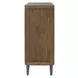 Belmont Light Walnut and Matte Black 2 Door Accent Cabinet