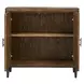 Belmont Light Walnut and Matte Black 2 Door Accent Cabinet
