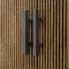 Belmont Light Walnut and Matte Black 2 Door Accent Cabinet