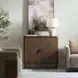 Belmont Light Walnut and Matte Black 2 Door Accent Cabinet