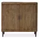 Belmont Light Walnut and Matte Black 2 Door Accent Cabinet