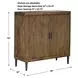 Belmont Light Walnut and Matte Black 2 Door Accent Cabinet