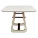 Carlisle Warm White and Cerused Wheat Outdoor 87" Rectangular Concrete Dining Table