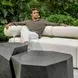 Bolster Back Oyster White Outdoor 36" Armless Sofa