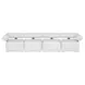 Bolster Back Oyster White Outdoor 36" Armless Sofa