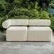 Bolster Back Oyster White Outdoor 36" Armless Sofa