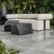 Bolster Back Oyster White Outdoor 36" Armless Sofa
