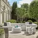 Bolster Back Oyster White Outdoor 36" Armless Sofa