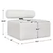 Bolster Back Oyster White Outdoor 36" Armless Sofa