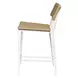Calbas White and Brown Outdoor Counter Height Stool