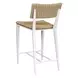 Calbas White and Brown Outdoor Counter Height Stool