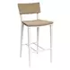 Calbas White and Honey Outdoor Bar Stool