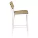 Calbas White and Honey Outdoor Bar Stool