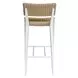 Calbas White and Honey Outdoor Bar Stool