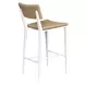 Calbas White and Honey Outdoor Bar Stool