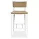 Calbas White and Honey Outdoor Bar Stool